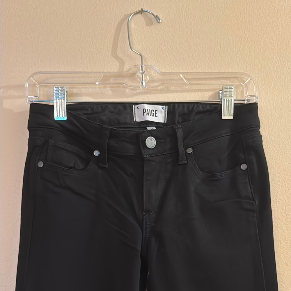 PAIGE Women's Skyline Straight Black Skinny Jeans